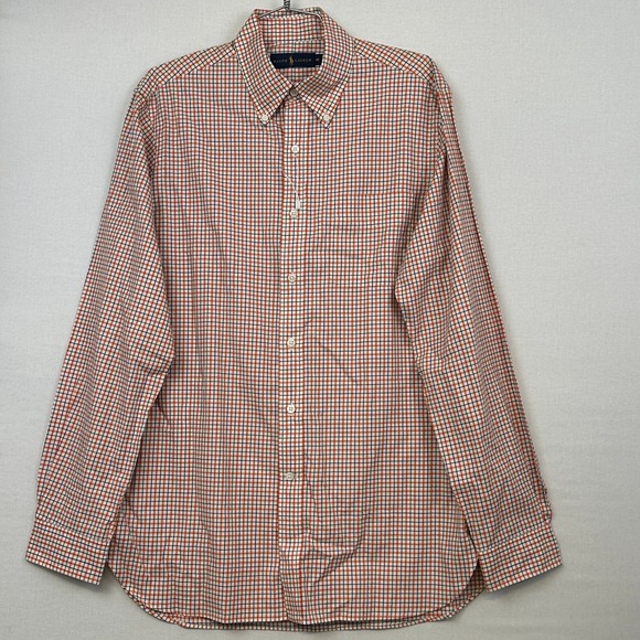 Ralph Lauren Other - Ralph Lauren Plaid Button Down Shirt Men's M Orange Green Cotton
